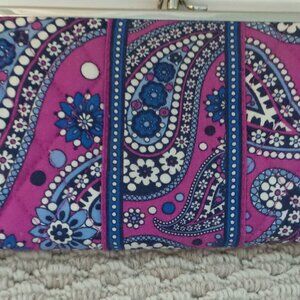 Vera Bradley double kiss large coin purse